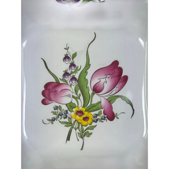 Spode England 'Marlborough Sprays' Square Large Serving Bowl-Excellent - Picture 6 of 8